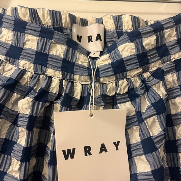WRAY Blue and White Asymmetrical Skirt